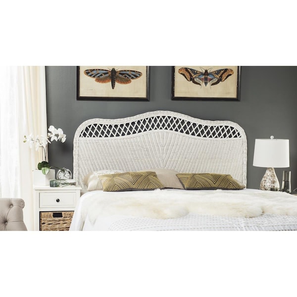 Safavieh Sephina White Rattan Queen Headboard SEA8033B-Q - main